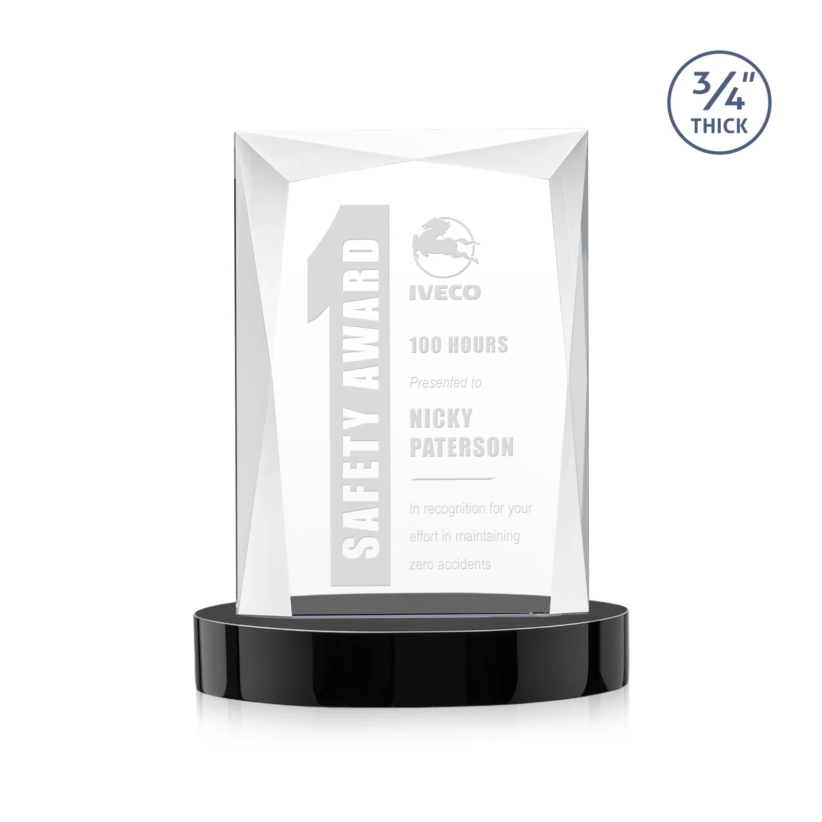 Promotional Starfire Crystal Award on an Alberton Base, awards for corporate award ceremonies