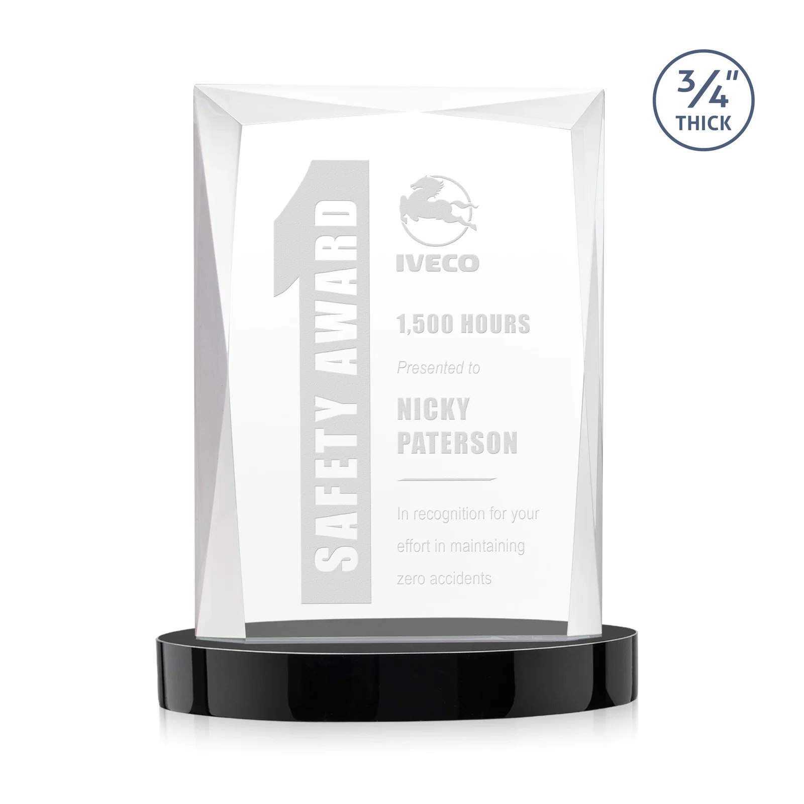 Promotional Starfire Crystal Award on an Alberton Base, awards for sales achievement awards