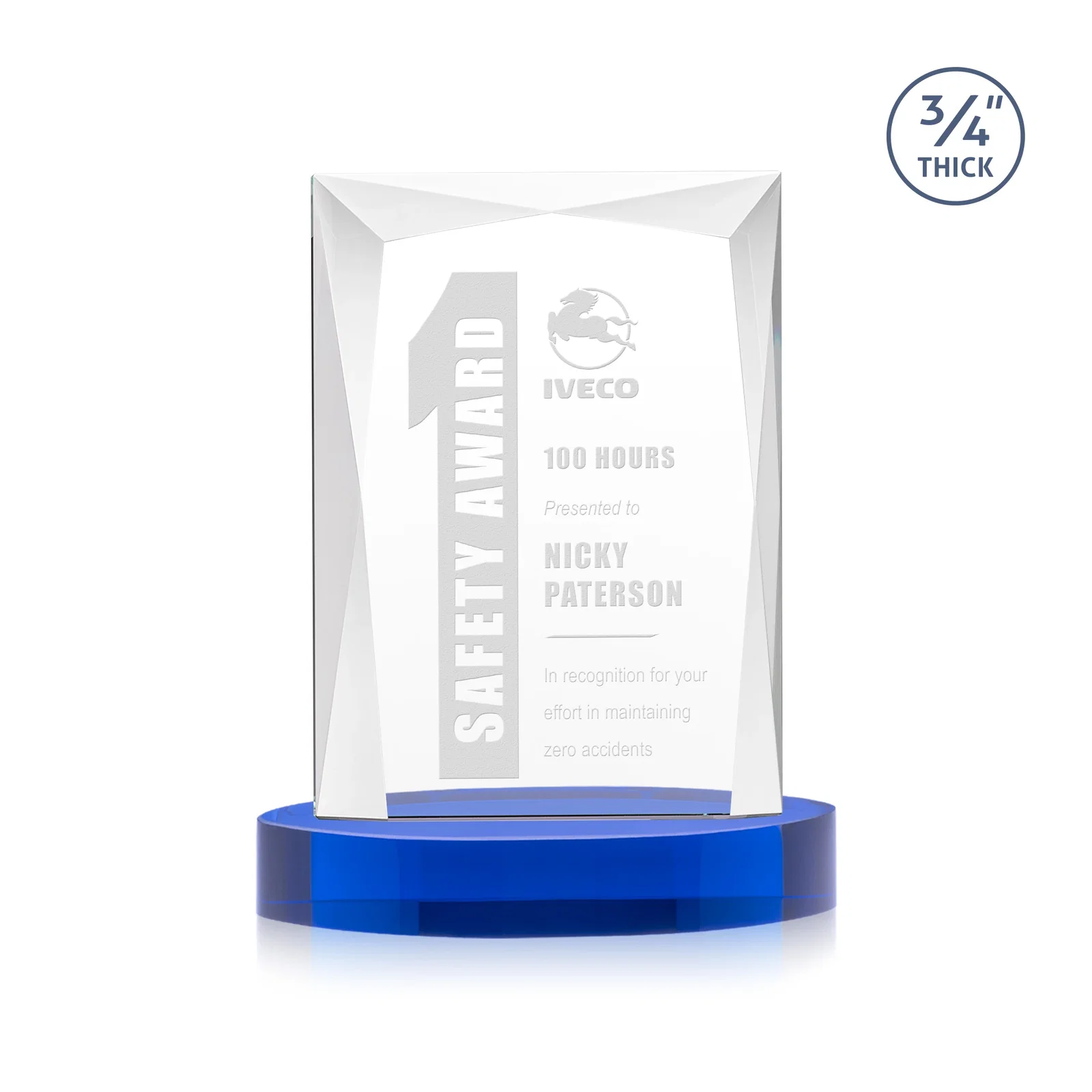 Promotional Starfire Crystal Award on an Alberton Base, awards for graduation ceremonies