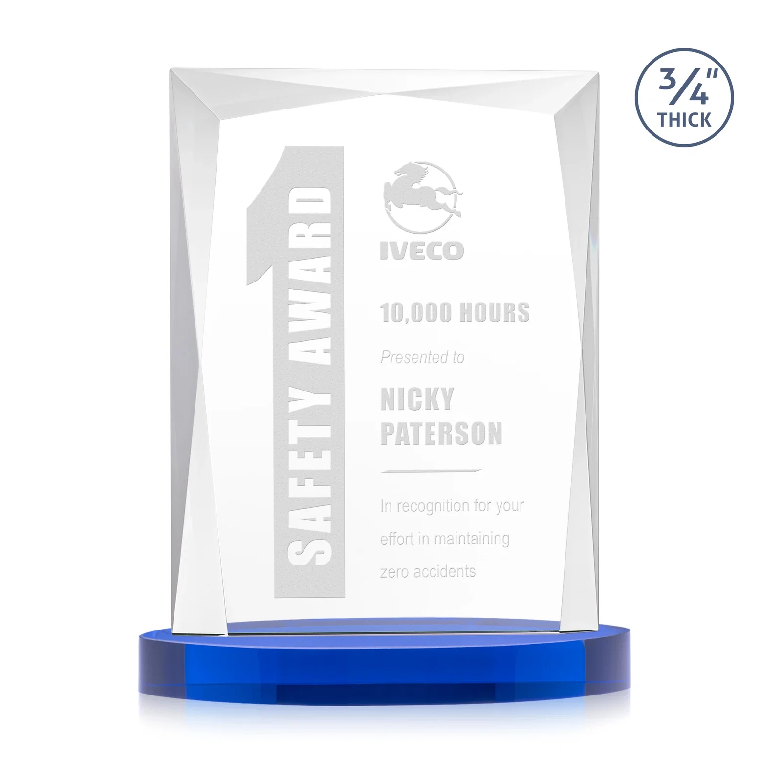 Promotional Starfire Crystal Award on an Alberton Base, awards for dealer and partner awards