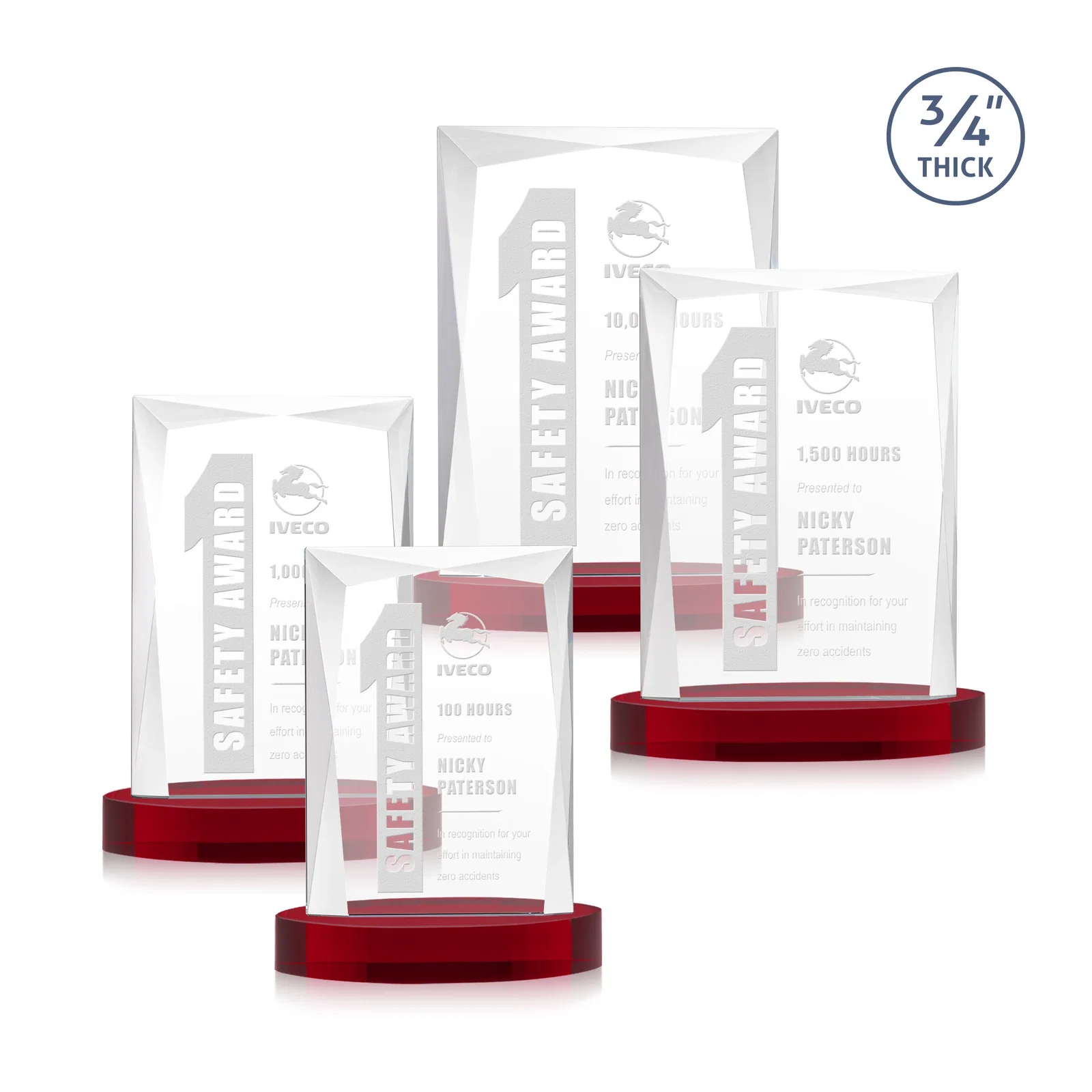 Branded Starfire Crystal Award on an Alberton Base, awards for employee recognition