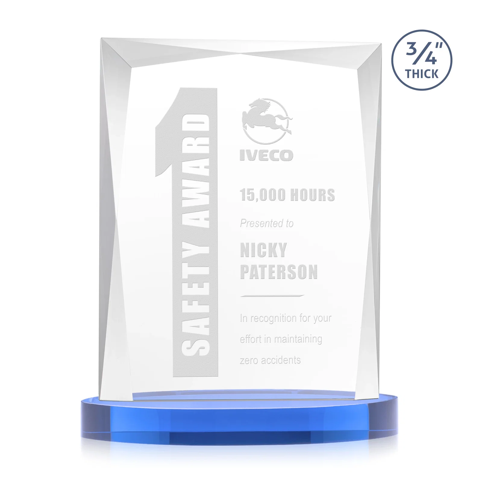 Branded Starfire Crystal Award on an Alberton Base, awards for dealer and partner awards