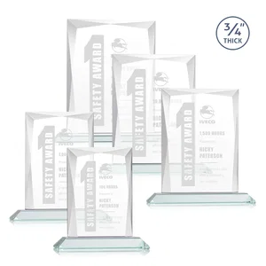 Starfire Crystal Award With Bevels Wrapping Fully Around the Edge