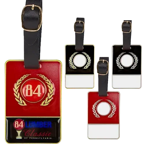Personalized Metal Bag Tag - with Colorfill