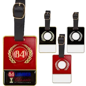 Personalized Metal Bag Tag - with Colorfill