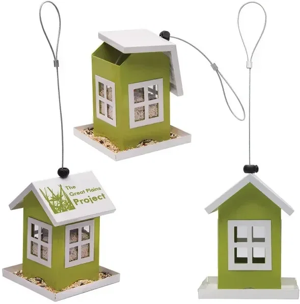 Imprinted Metal Bird Feeder — view 2