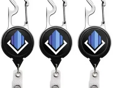 Metal Carabiner Bottle Opener Badge Holder Reel — view 6