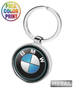 Metal Round Keychain with Domed Surface