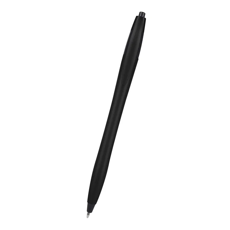 Teal pen pictured with the tip extended