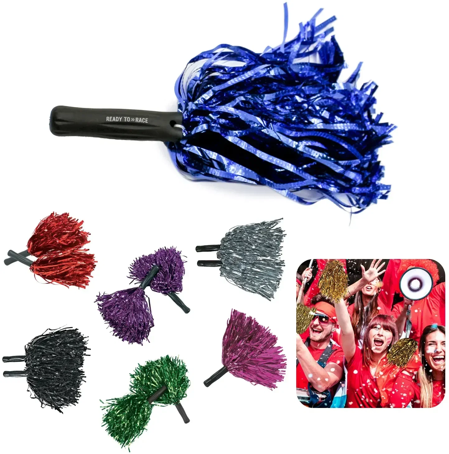 Custom Metallic Pom Poms