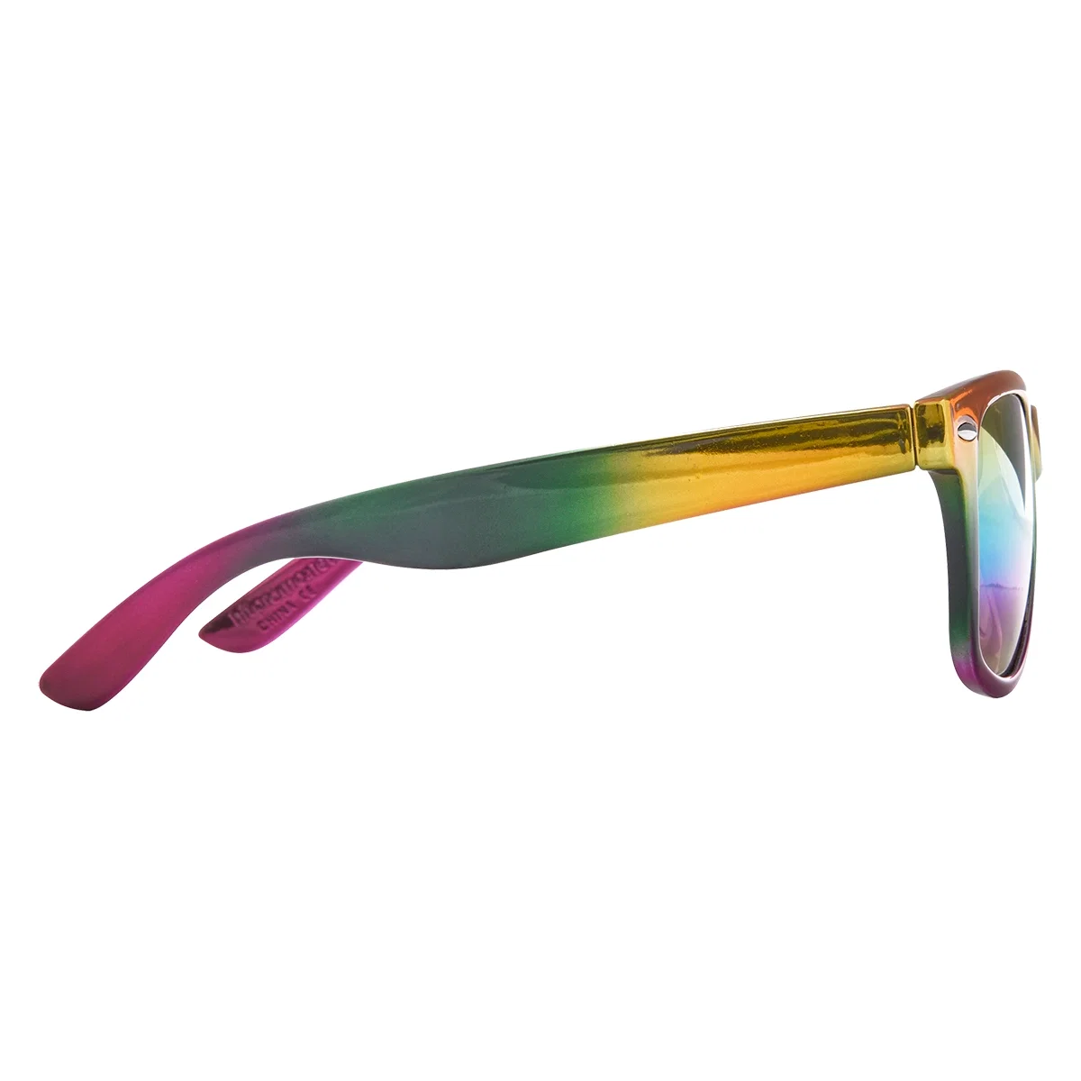 Front view of the tinted lenses catching daylight