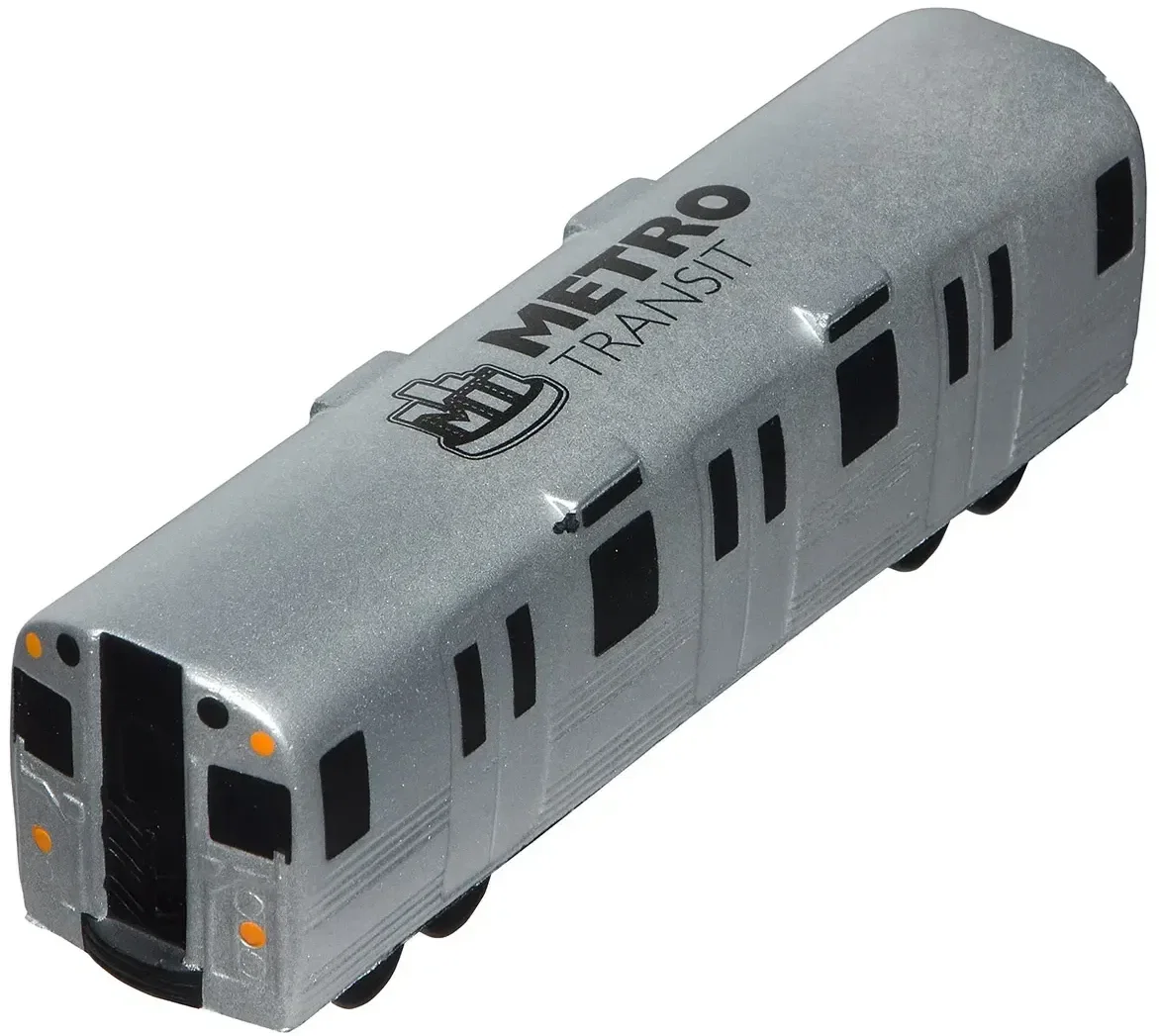 Metro Train Stress Reliever, custom commuter-train promotional stress ball with logo for transit