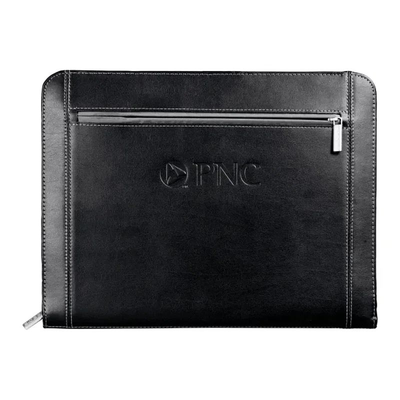 Metropolitan Leather Zippered Padfolio with FSC® Mix Paper