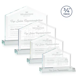 Starfire Crystal Real Estate Award with a Front-Only Bevel