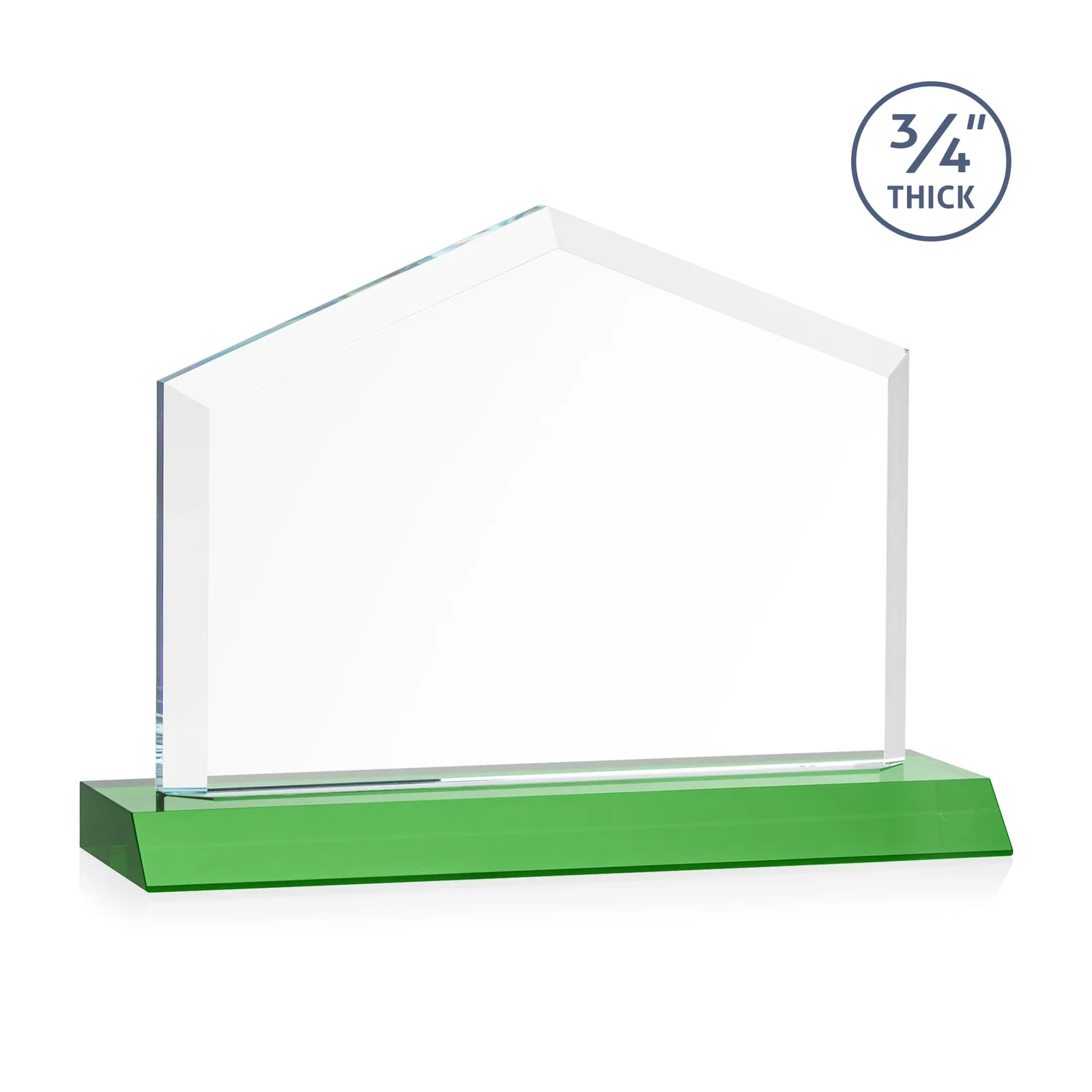 Promotional Starfire Crystal Real Estate Award with a Front-Only Bevel, with your logo for volunteer appreciation