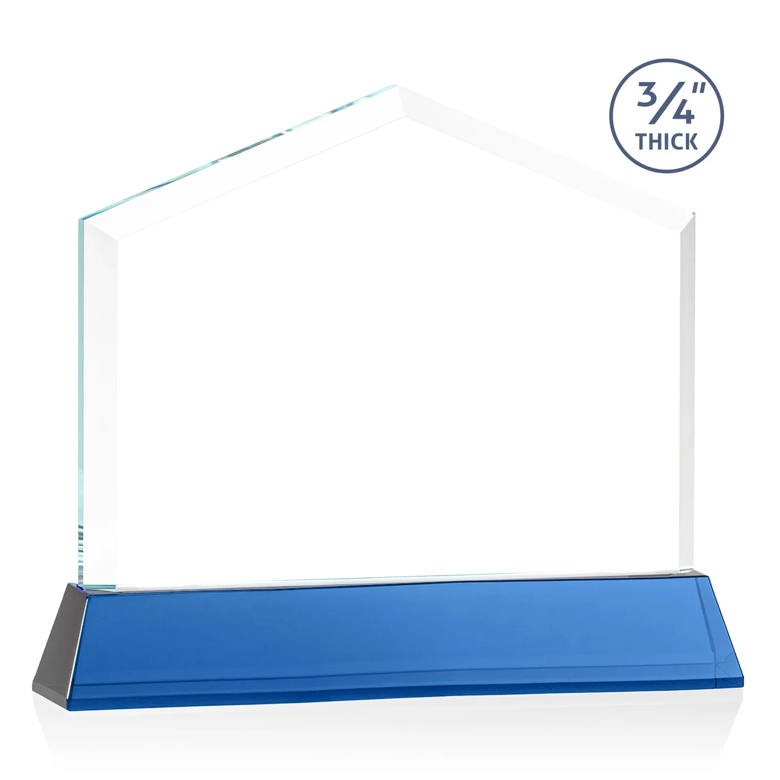 Personalized Starfire Crystal Real Estate Award on a Tapered Optical Crystal Base, with your logo for sales achievement awards