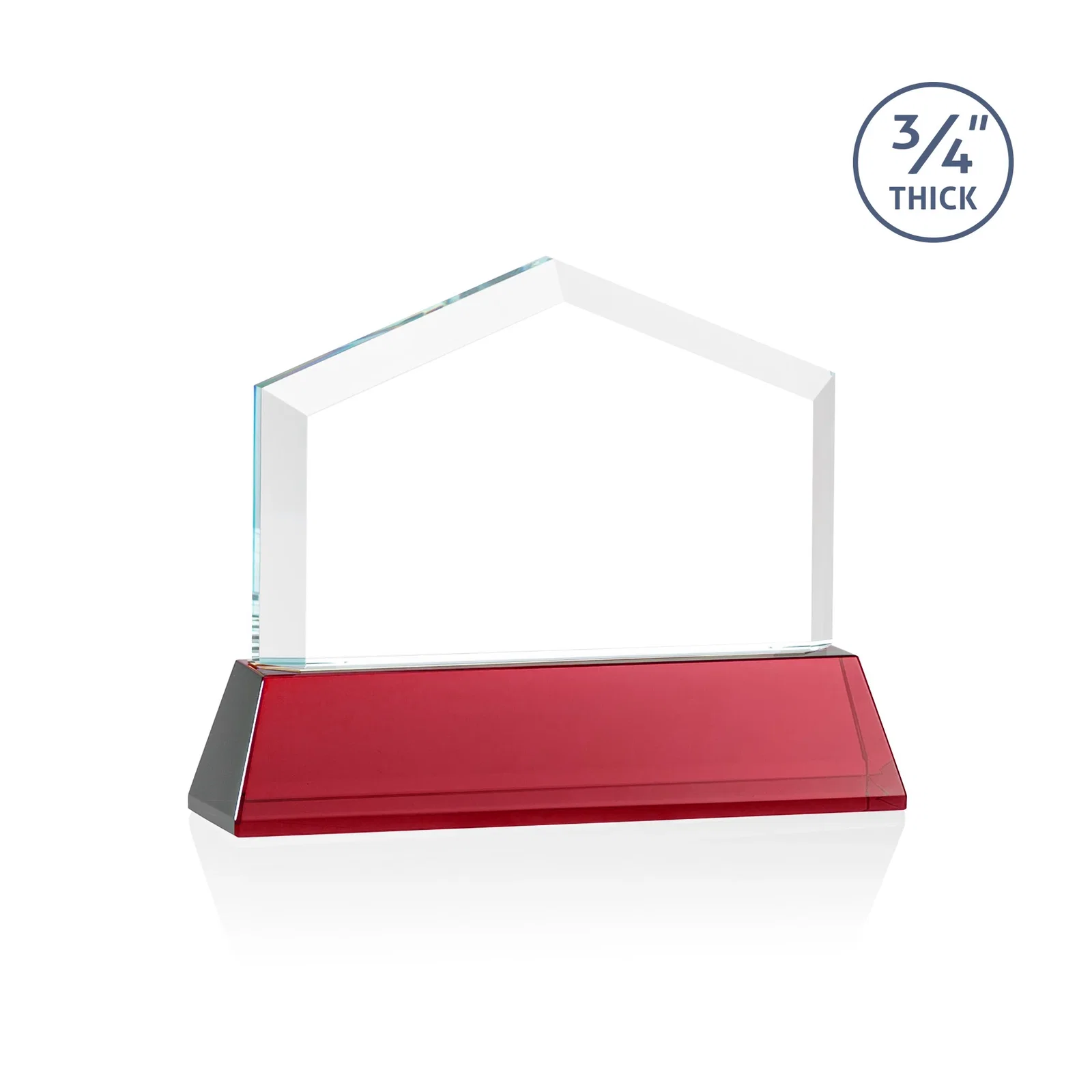 Personalized Starfire Crystal Real Estate Award on a Tapered Optical Crystal Base, with your logo for retirement presentations