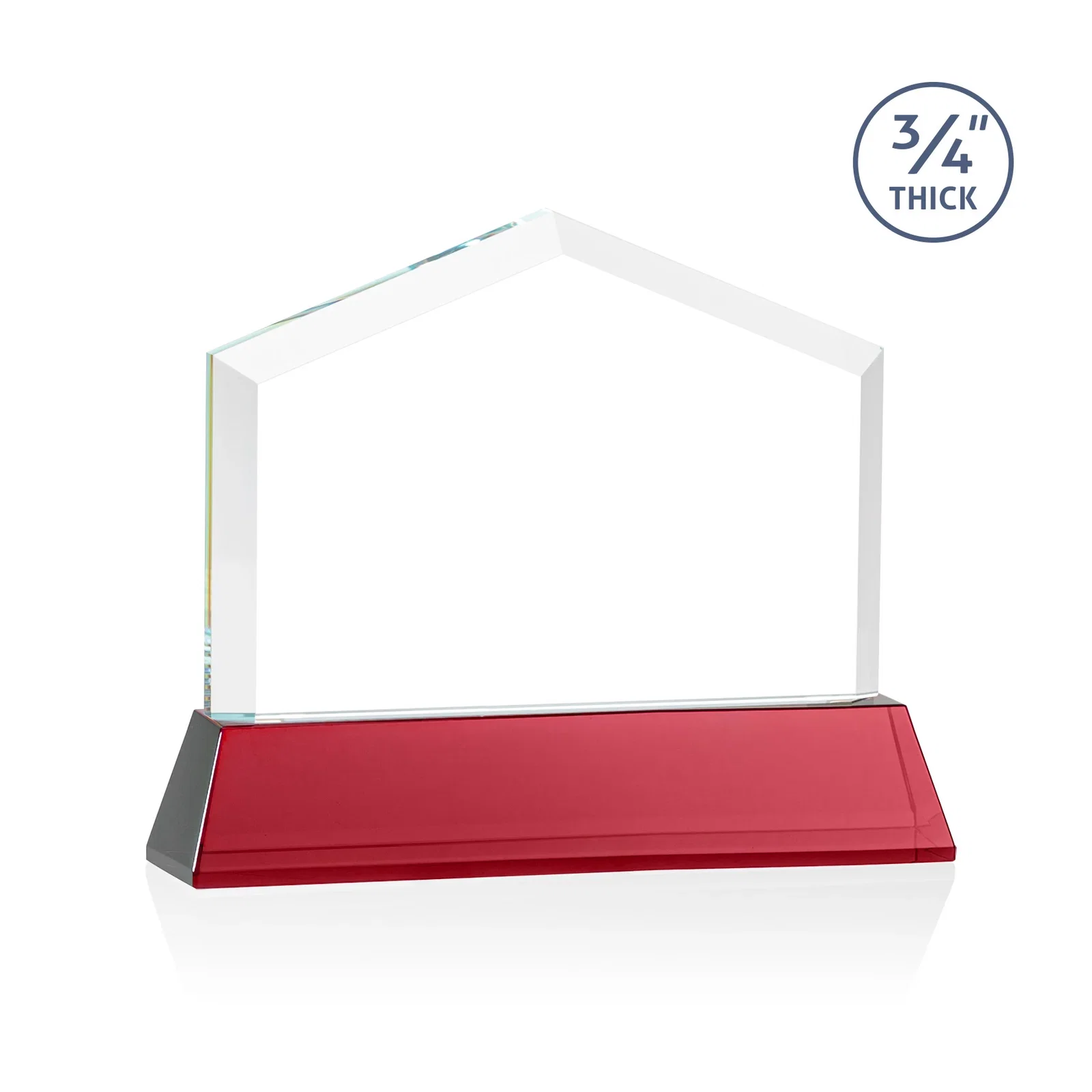 Personalized Starfire Crystal Real Estate Award on a Tapered Optical Crystal Base, with your logo for team milestone celebrations