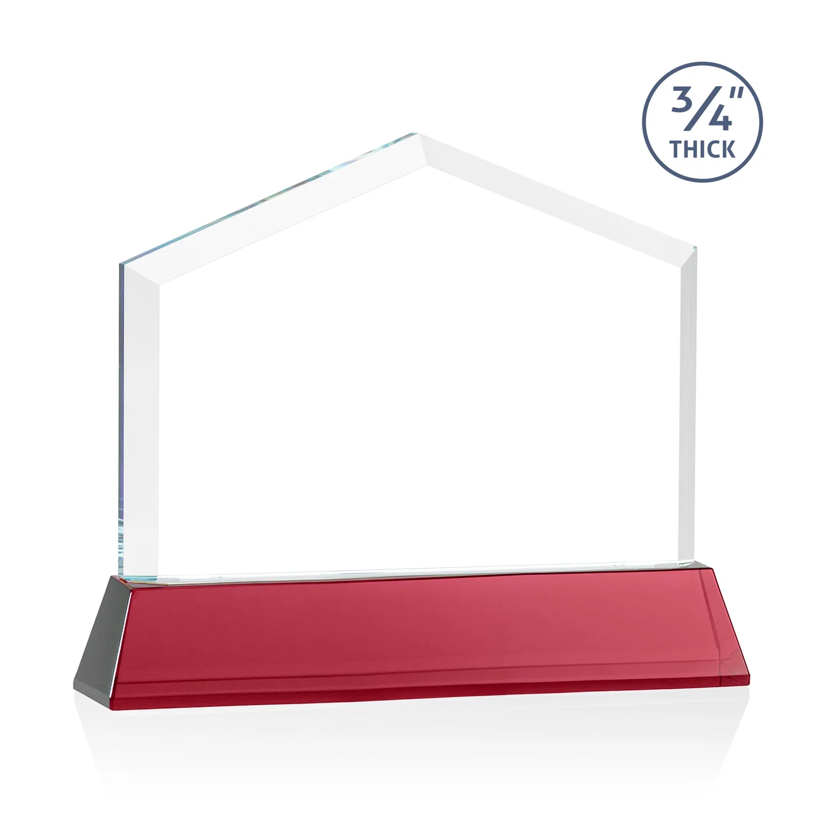 Personalized Starfire Crystal Real Estate Award on a Tapered Optical Crystal Base, with your logo for donor appreciation