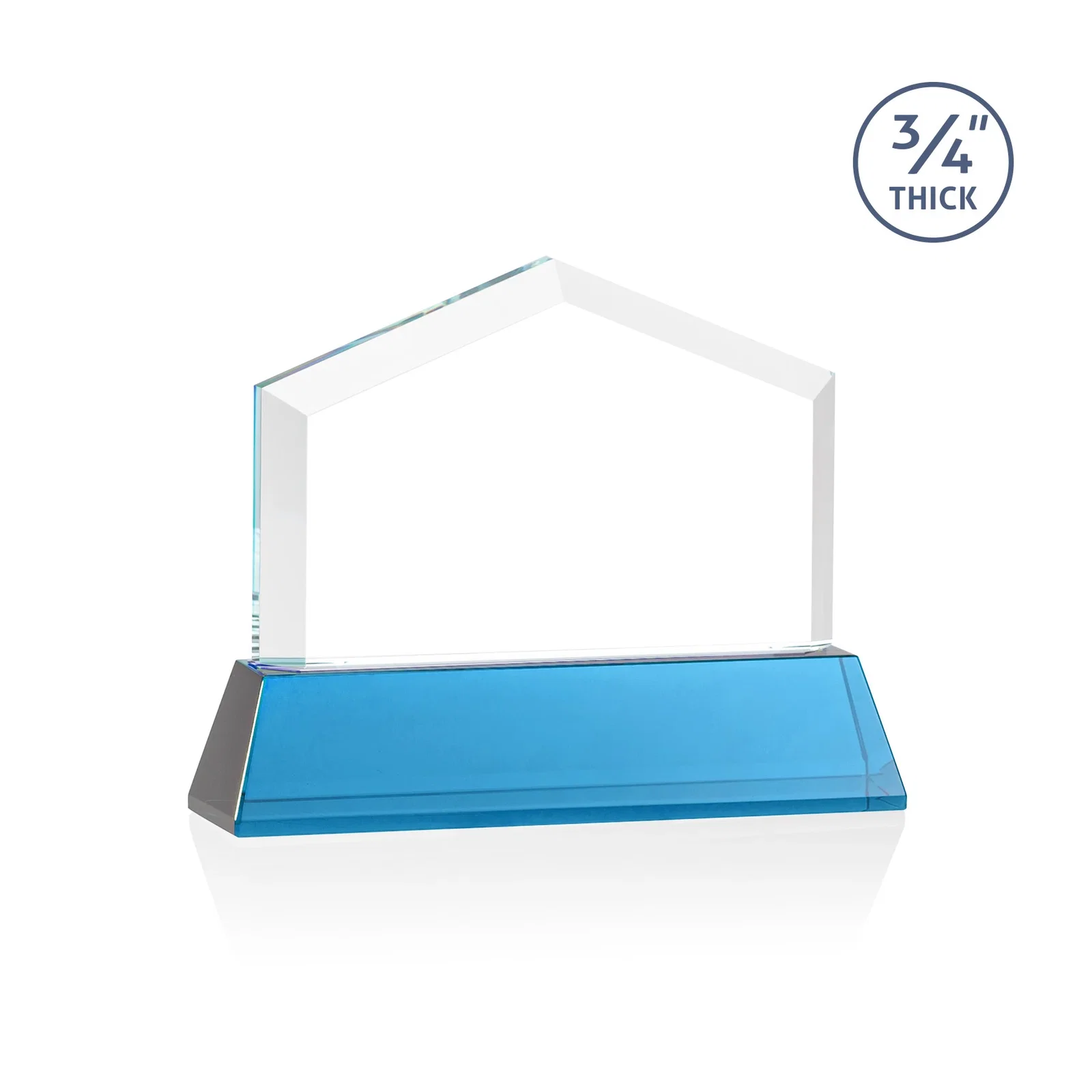 Personalized Starfire Crystal Real Estate Award on a Tapered Optical Crystal Base, with your logo for safety achievement programs