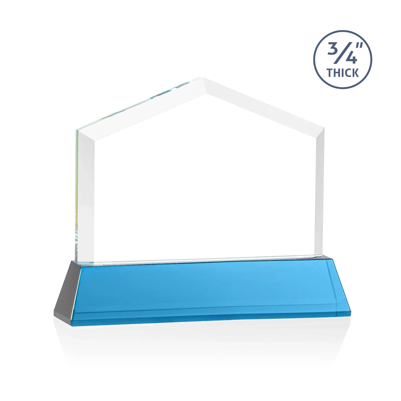 Personalized Starfire Crystal Real Estate Award on a Tapered Optical Crystal Base, with your logo for volunteer appreciation