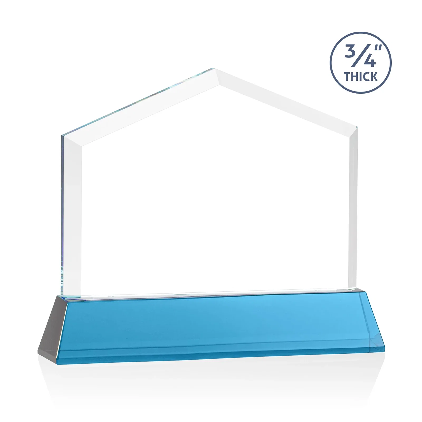 Personalized Starfire Crystal Real Estate Award on a Tapered Optical Crystal Base, with your logo for dealer and partner awards