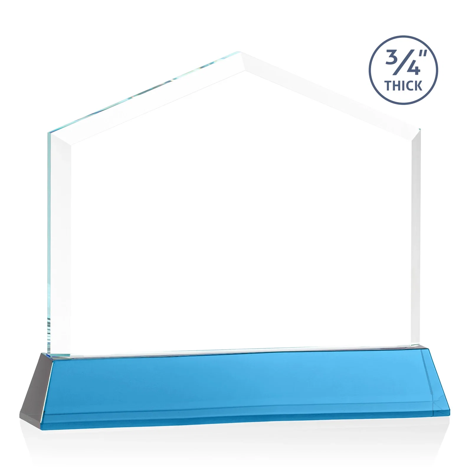 Personalized Starfire Crystal Real Estate Award on a Tapered Optical Crystal Base, with your logo for company anniversary events