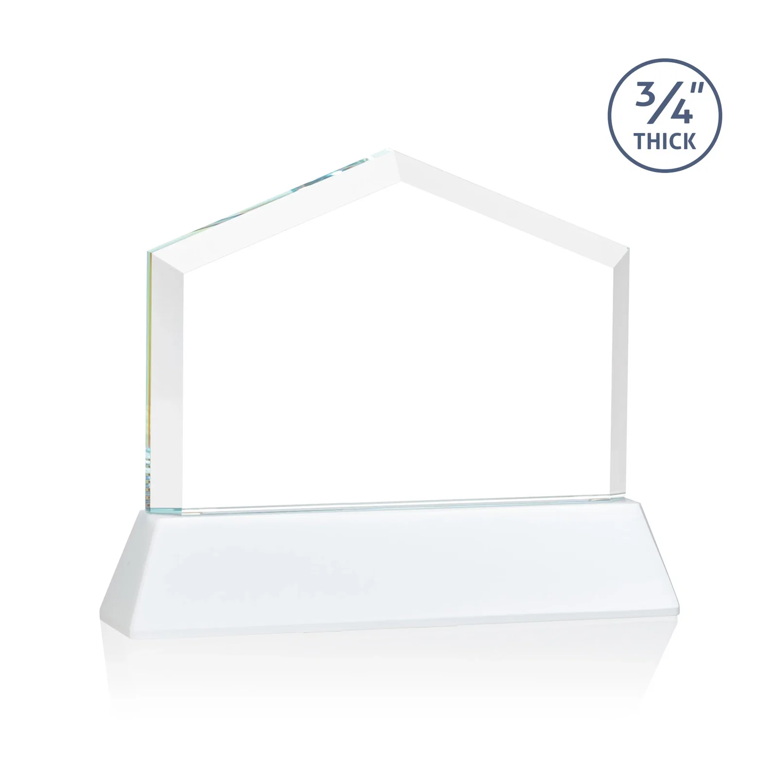 Promotional Starfire Crystal Real Estate Award on a Tapered Optical Crystal Base, with your logo for corporate award ceremonies