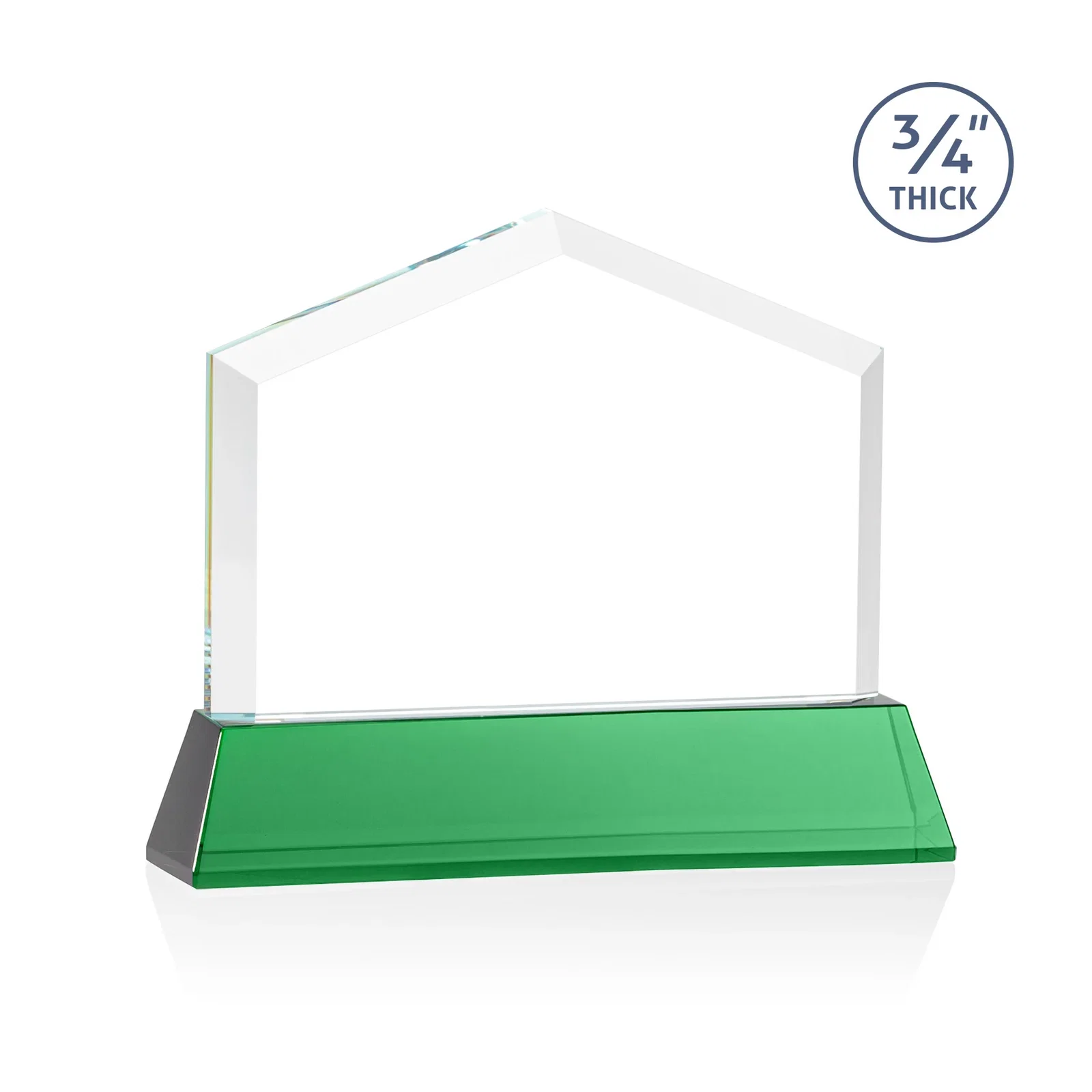 Custom Starfire Crystal Real Estate Award on a Tapered Optical Crystal Base, with your logo for team milestone celebrations