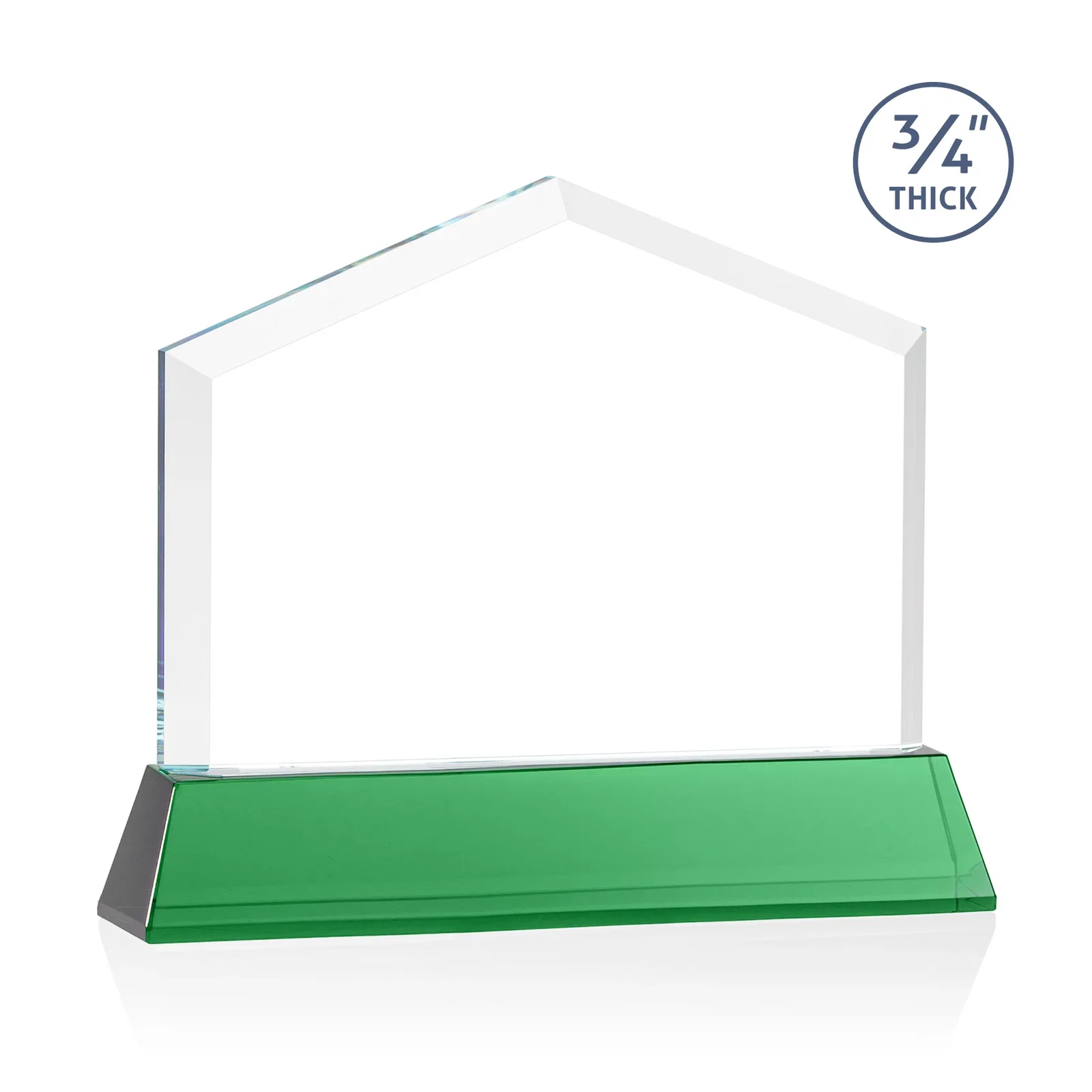 Custom Starfire Crystal Real Estate Award on a Tapered Optical Crystal Base, with your logo for donor appreciation