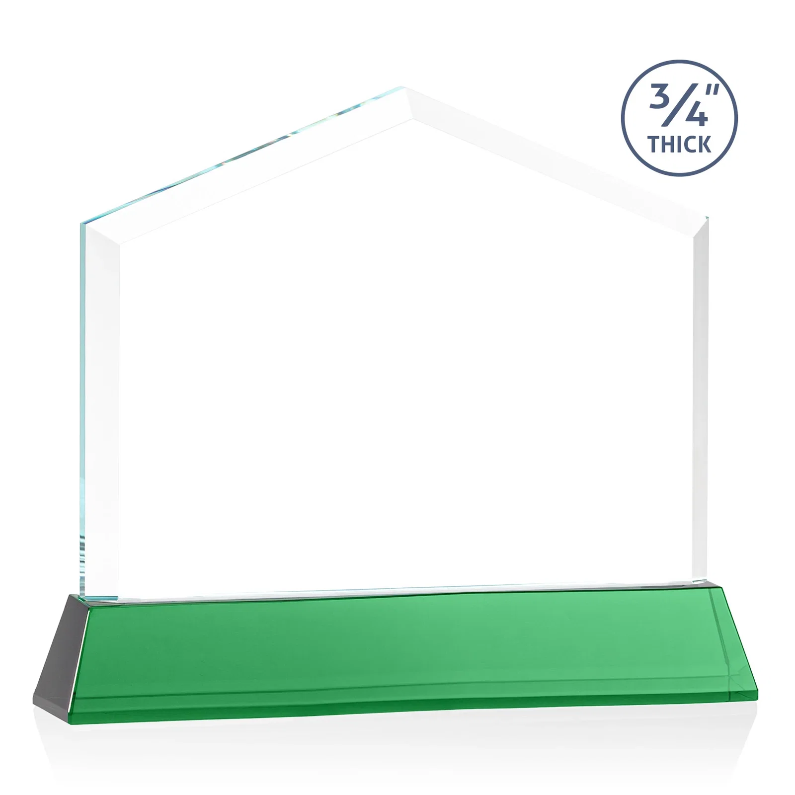 Custom Starfire Crystal Real Estate Award on a Tapered Optical Crystal Base, with your logo for graduation ceremonies