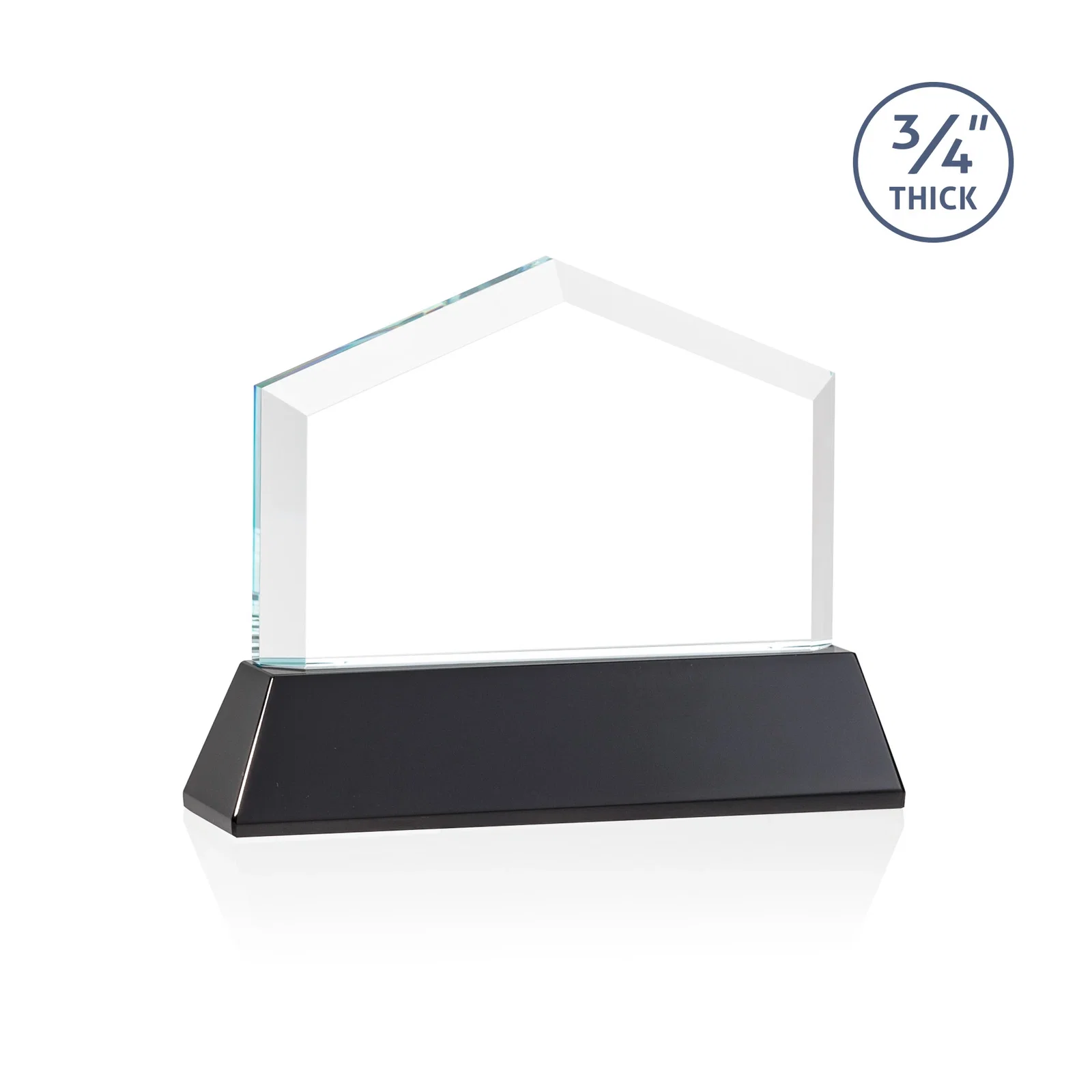 Custom Starfire Crystal Real Estate Award on a Tapered Optical Crystal Base, with your logo for safety achievement programs