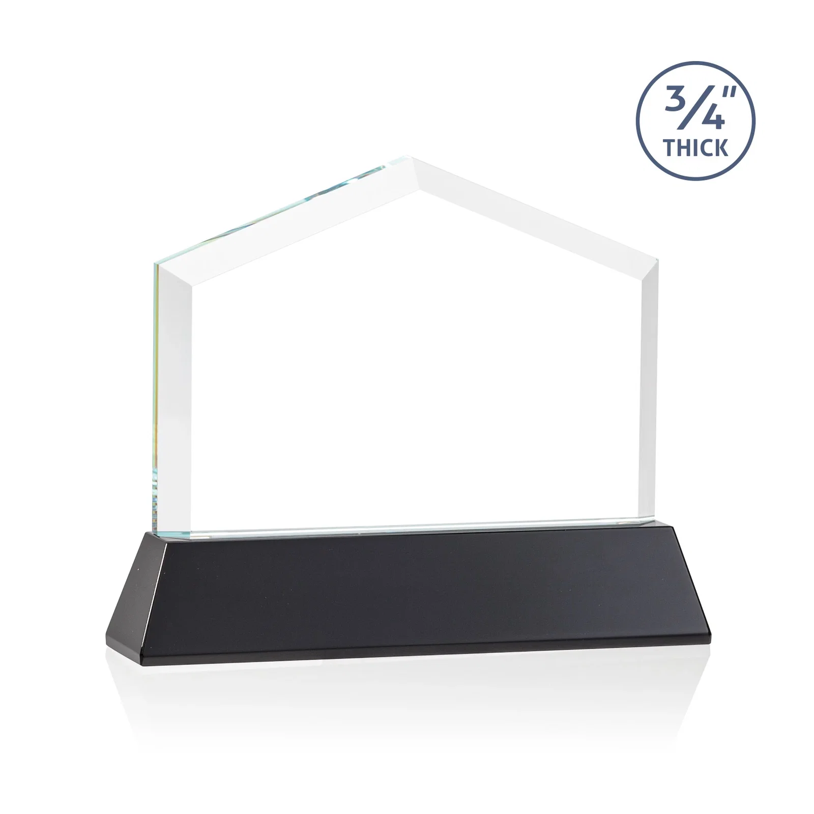 Custom Starfire Crystal Real Estate Award on a Tapered Optical Crystal Base, with your logo for volunteer appreciation