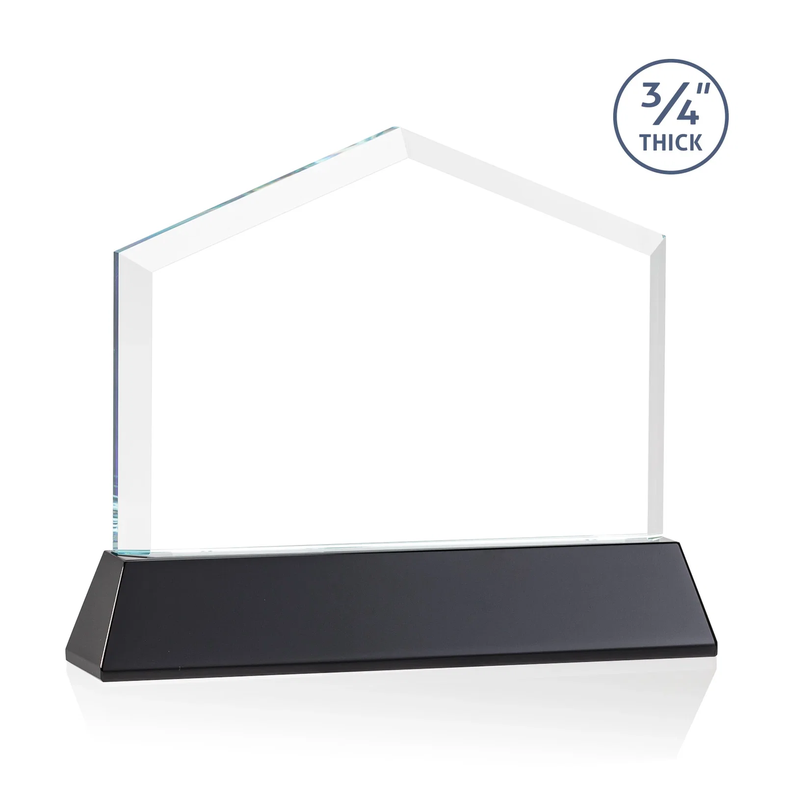 Custom Starfire Crystal Real Estate Award on a Tapered Optical Crystal Base, with your logo for dealer and partner awards