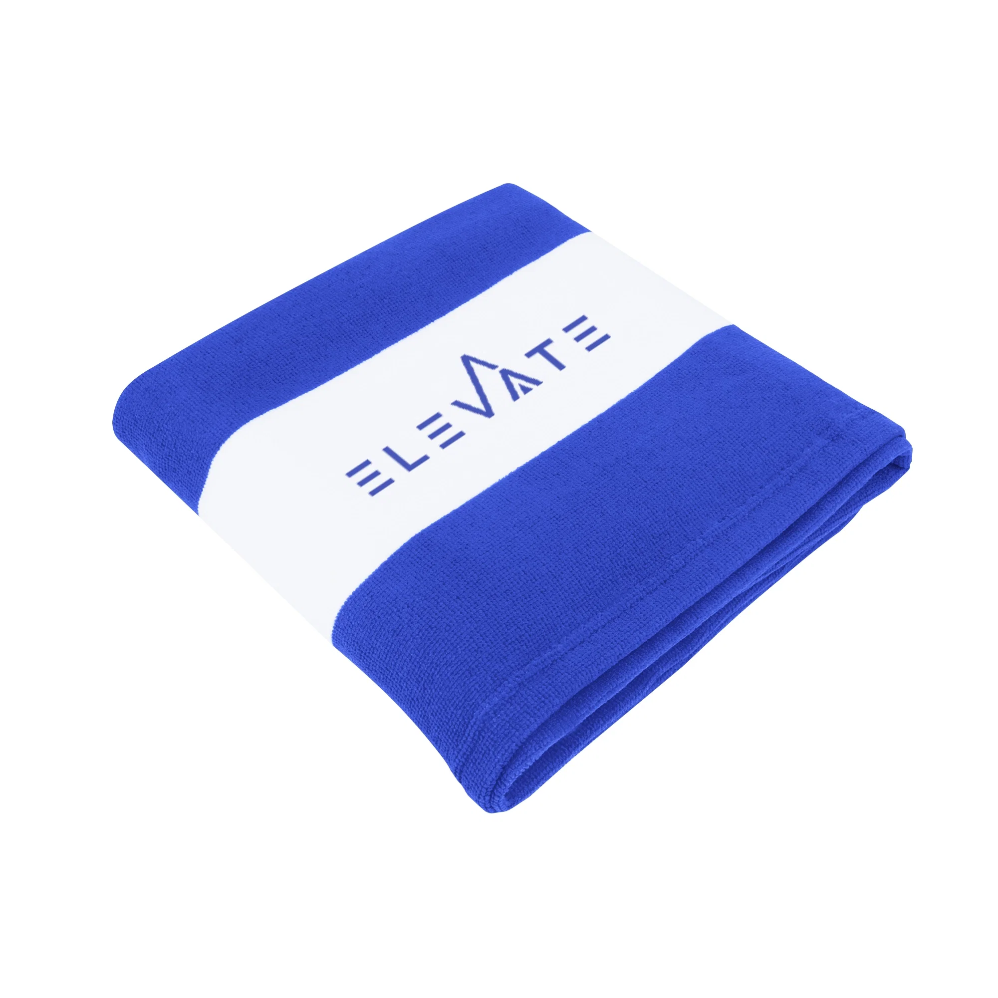 Black microfiber towel with a white border