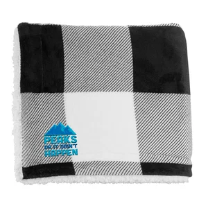 Microfiber Plaid Sherpa Blanket