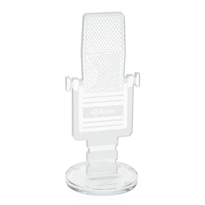 Starfire Crystal Microphone Award on Round Base