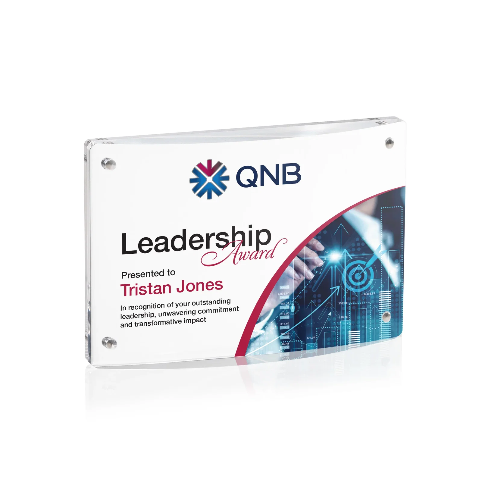Custom Acrylic Award with Magnetic Double-Pane Closure for corporate award ceremonies