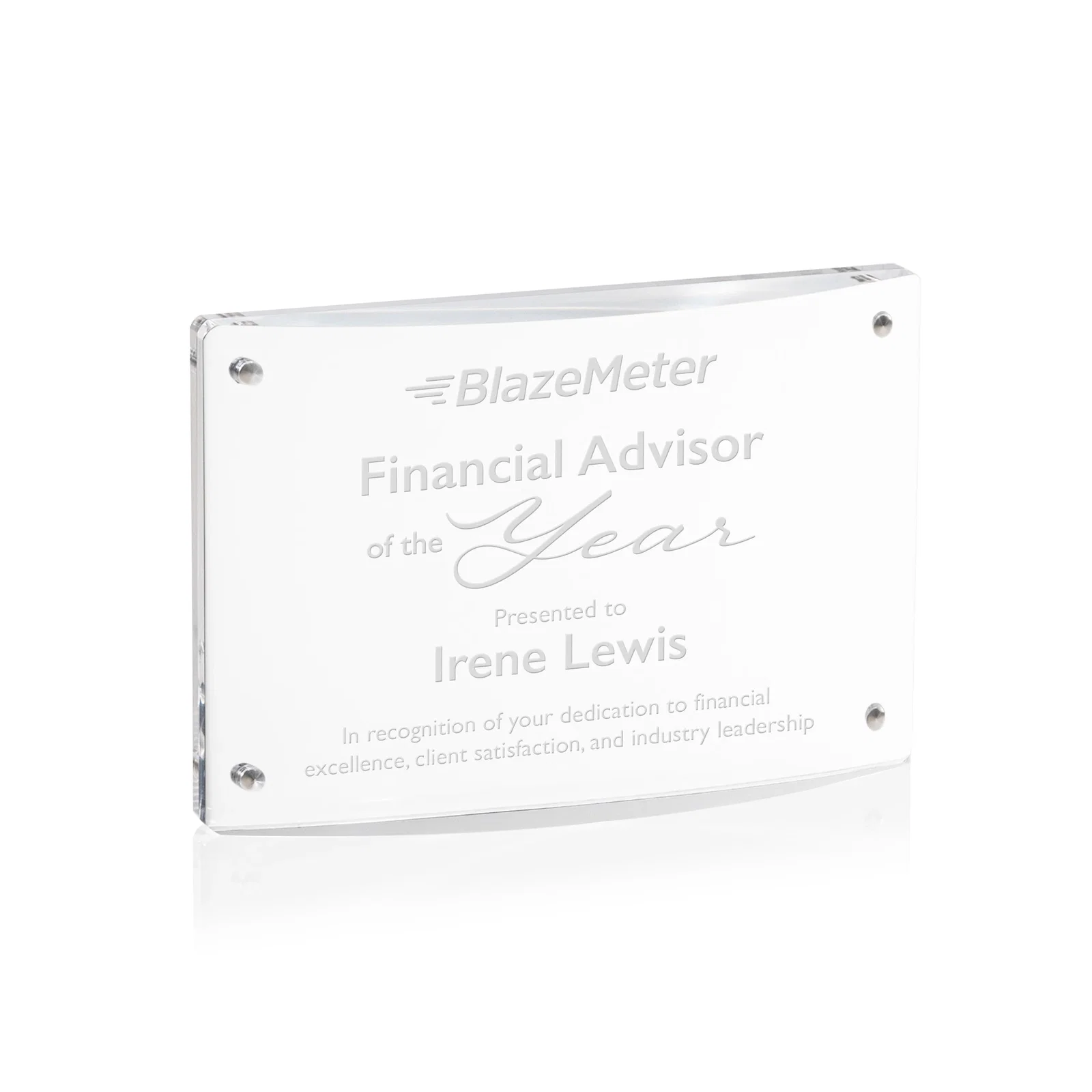 Custom Acrylic Award with Magnetic Double-Pane Closure for graduation ceremonies