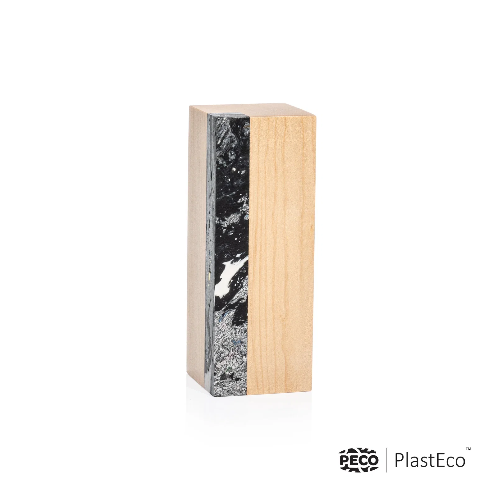 Promotional PlastEco Recycled Material Award - Midori, wood awards for employee recognition