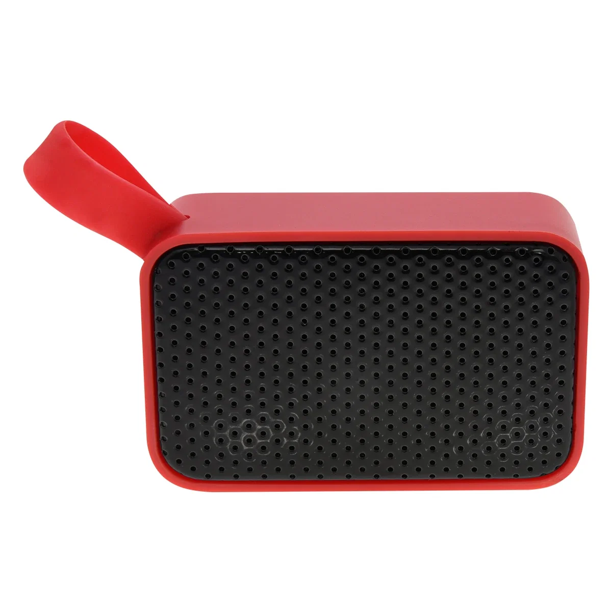 Palm sized speaker ready to travel in a backpack