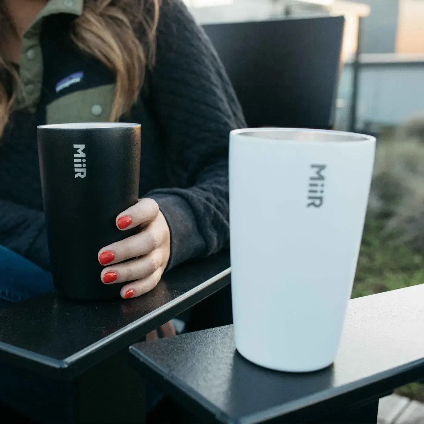 MiiR® Vacuum Insulated Tumbler - 16 Oz. held in hand