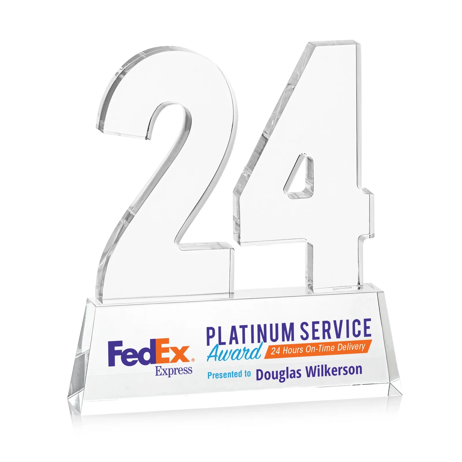 Custom Acrylic Milestone Number Award, Numbers 0 Through 999 for company anniversary events