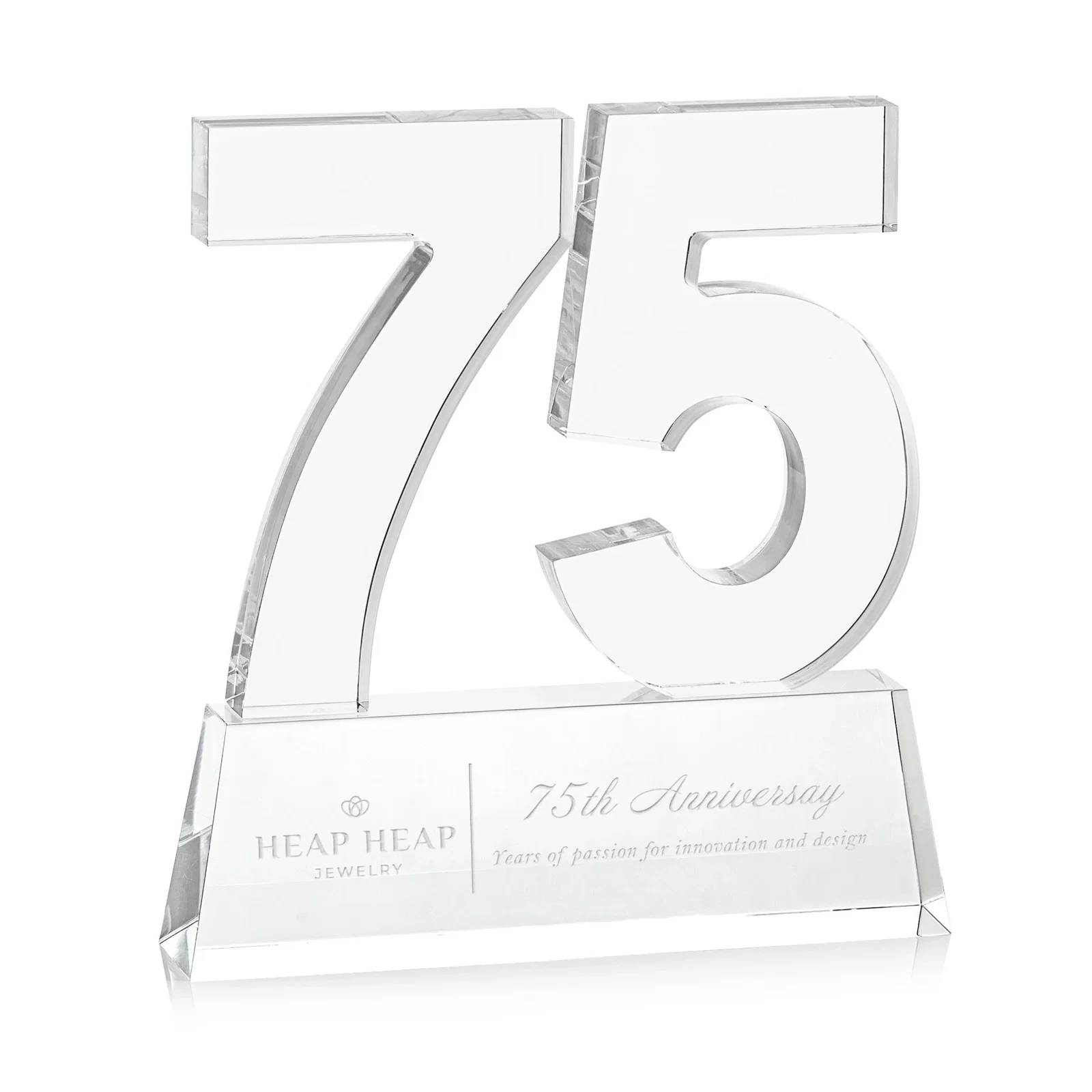 Custom Acrylic Milestone Number Award, Numbers 0 Through 999 for team milestone celebrations