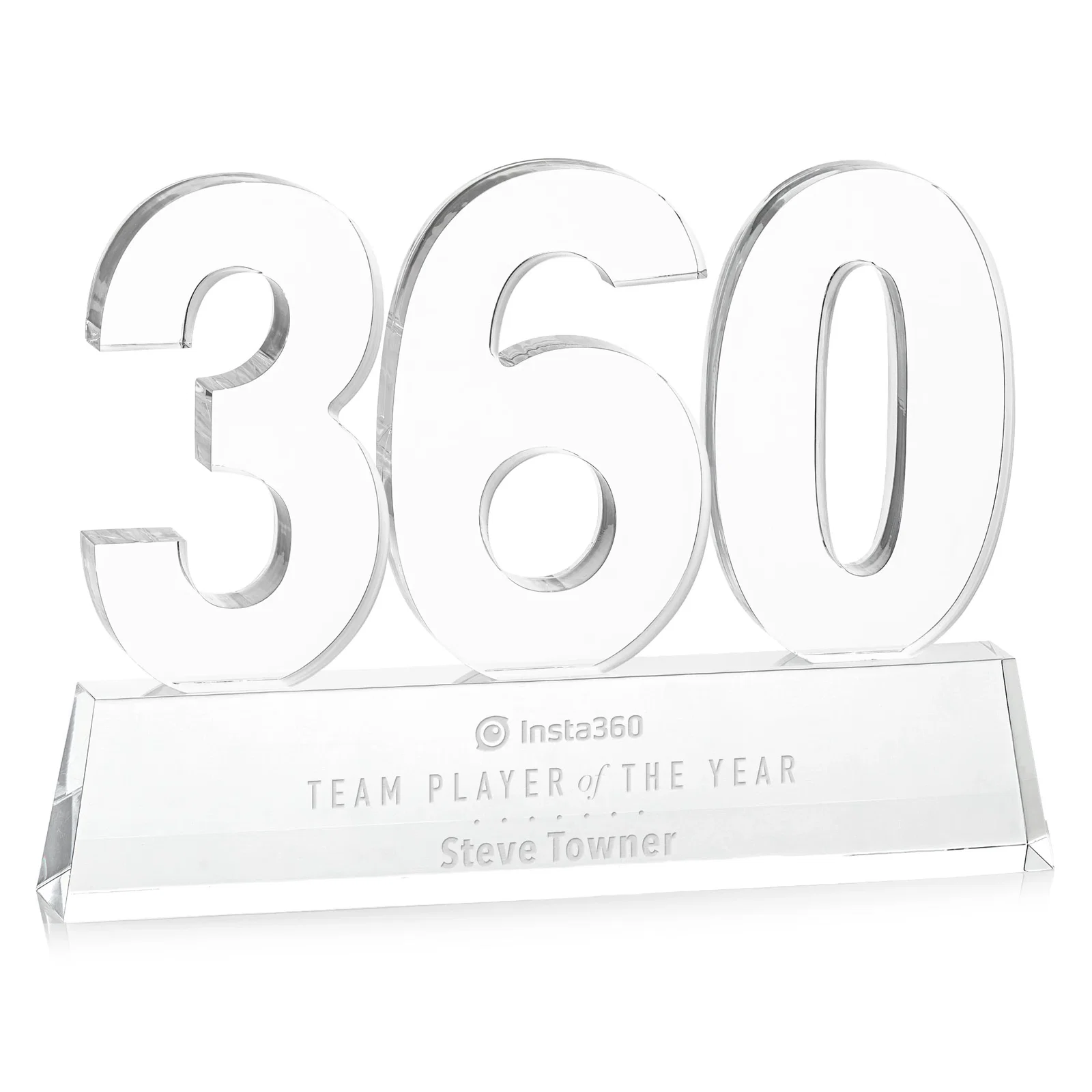 Custom Acrylic Milestone Number Award, Numbers 0 Through 999 for donor appreciation