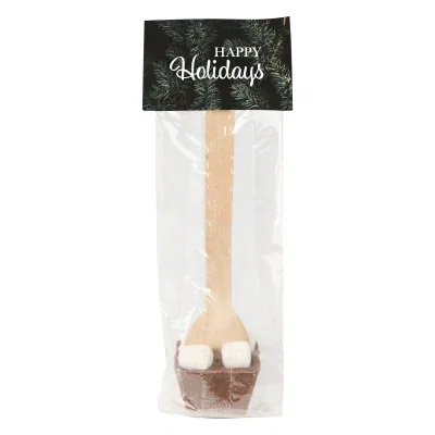 Solid cocoa stirrer shown outside its wrapper