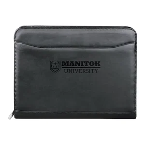 Millennium Leather Zippered Padfolio with FSC® Mix Paper