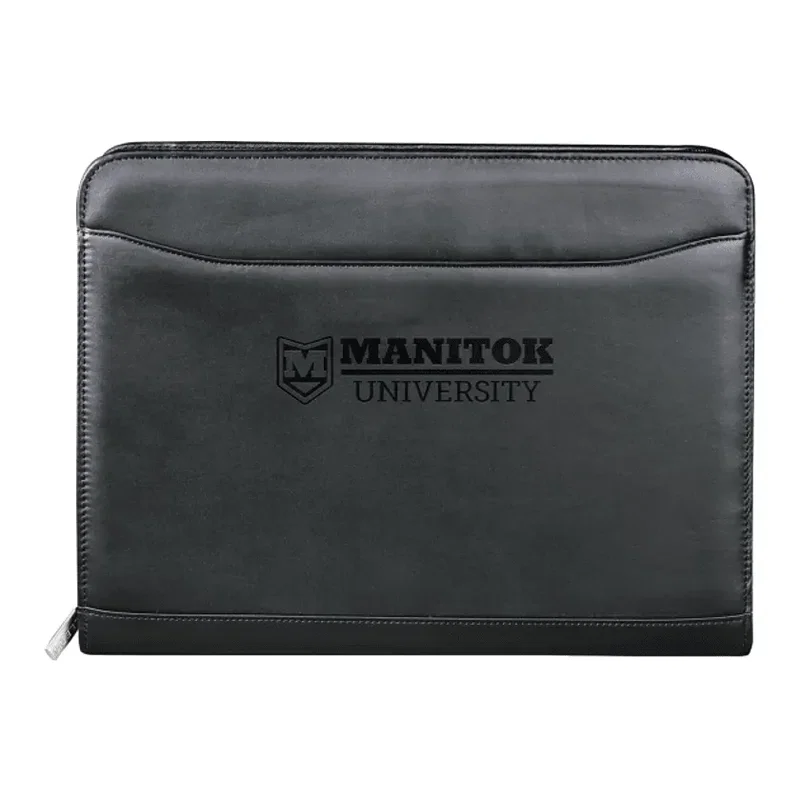 Millennium Leather Zippered Padfolio with FSC® Mix Paper