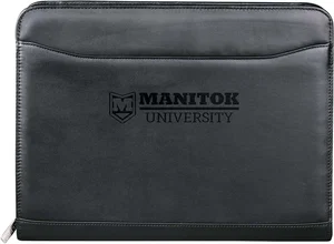 Millennium Leather Zippered Padfolio with FSC® Mix Paper