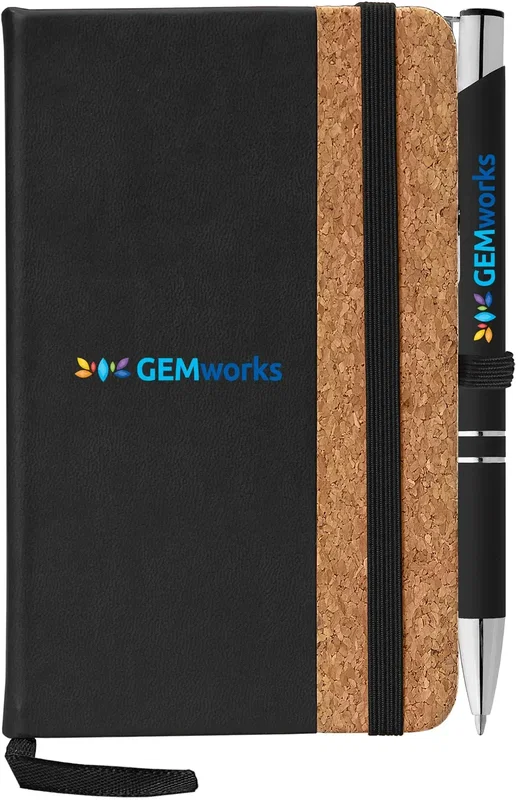 Miller Cork Notebook & Tres-Chic Pen Gift Set - ColorJet — view 2
